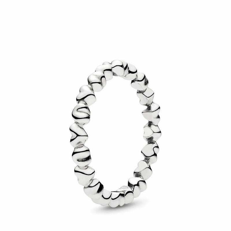 Pandora Australia Forever Love Stackable Heart Stackable Ring - Sterling Silver | DAQVFW492